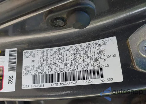 2009 Toyota Tacoma Base V6 from USA, damaged, VIN 3TMLU42N39M025177